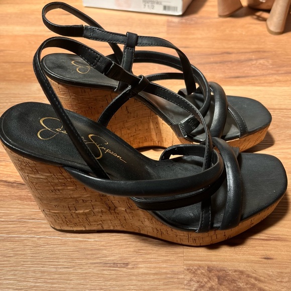 Jessica Simpson Shoes - Jessica Simpson leather strappy sandals, size 10